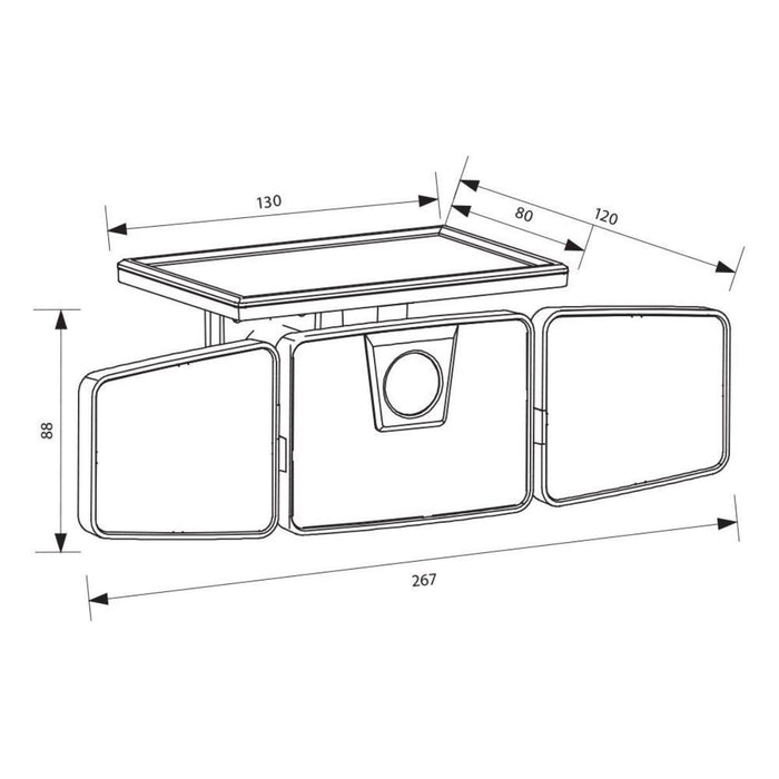 LED SPOTLIGHTS BAT SOLAR 7W IP44 6400K