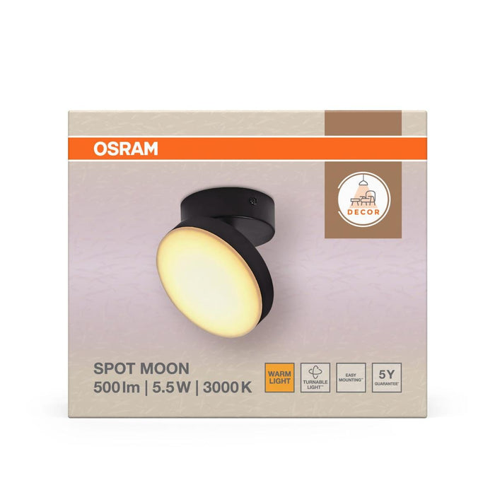 LED SPOT MOON 1X5.5W 3000K BLACK