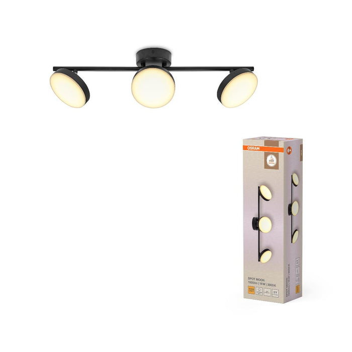 LED SPOTLIGHT MOON 3X16W 3000K BLACK
