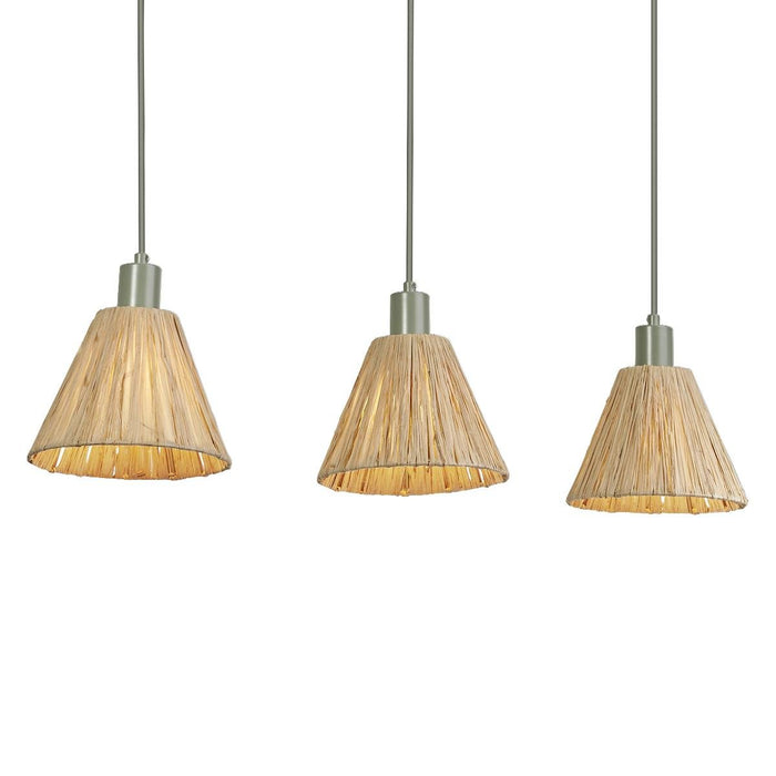 DECOR RAFFIA LINEAR CHANDELIER 3XE27 BROWN