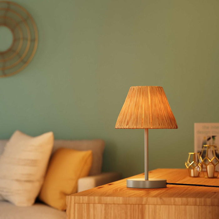 DECOR RAFFIA DESK LAMP E27 BROWN