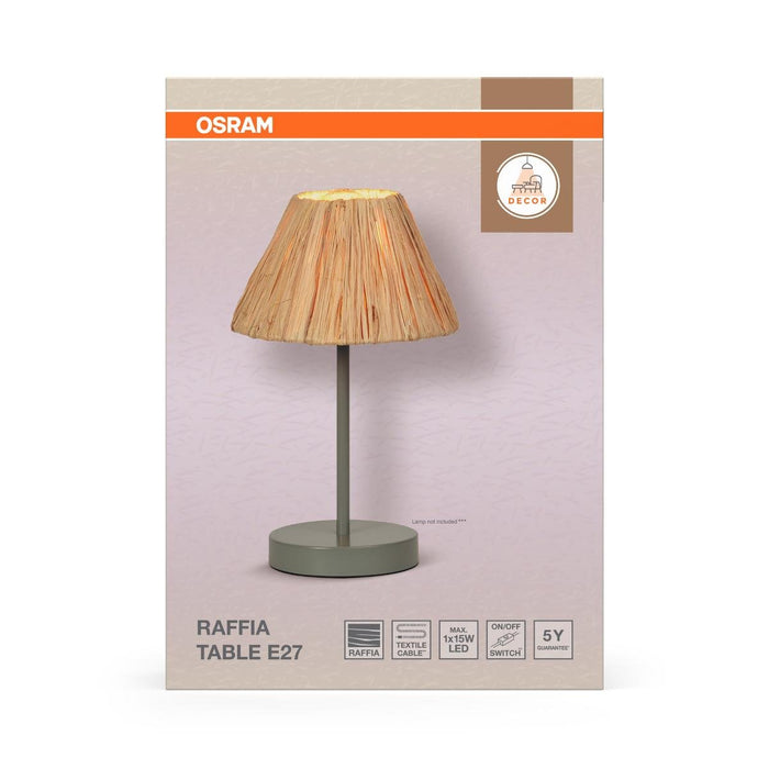 DECOR RAFFIA DESK LAMP E27 BROWN