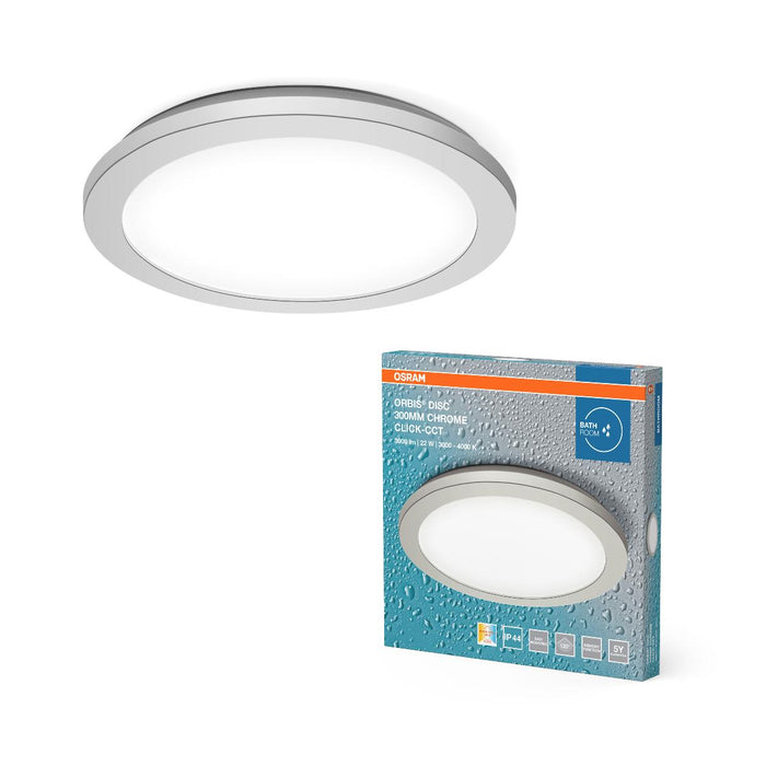 LED LIGHTING ORBIS DISC 30CM CHROME