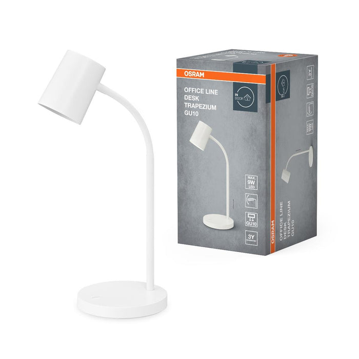 TABLE LAMP DESK TRAPEZIUM GU10 WHITE