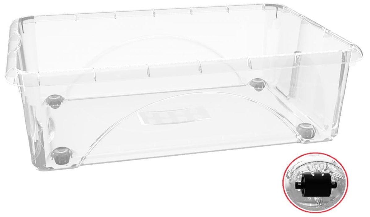 BOX WITH WHEELS DUNE 30L TRANSPARENT
