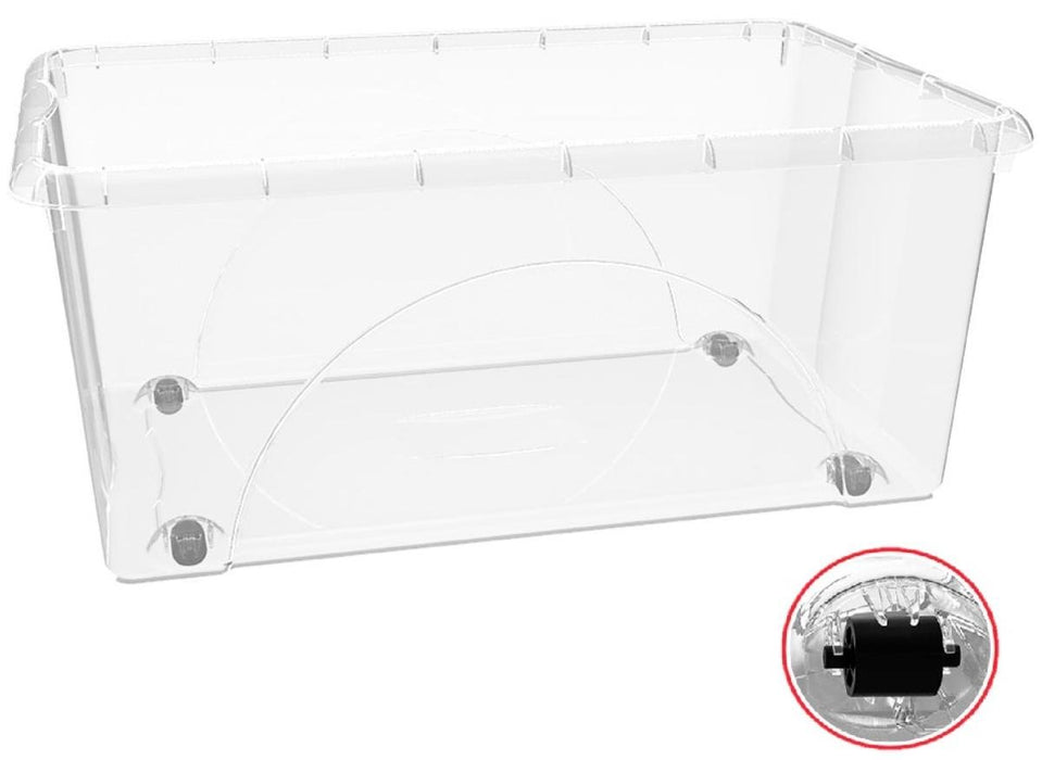 BOX WITH WHEELS DUNE 45L TRANSPARENT