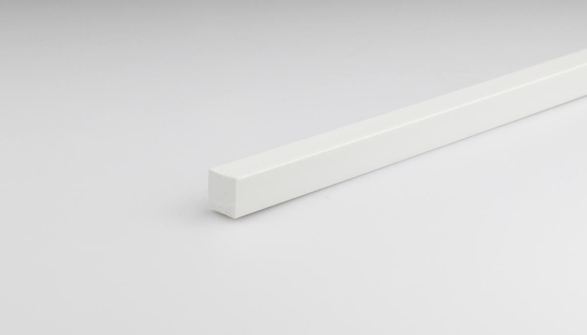 SQUARE PROFILE 1M 15X15 PVC WHITE