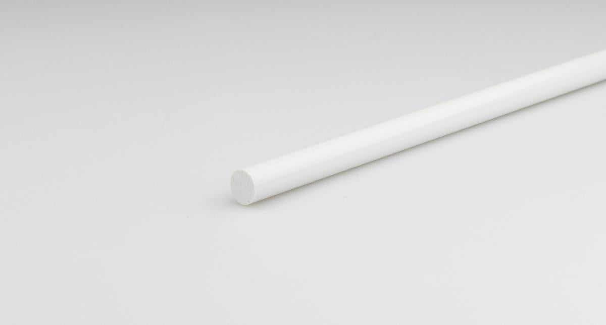 PROFILE ROUND 1M D10 PVC WHITE