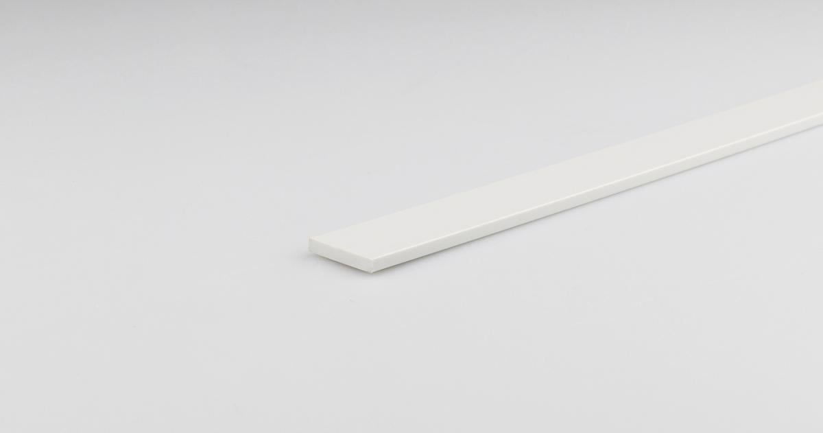 PVC STRAIGHT PROFILE 19X3MM/1M WHITE