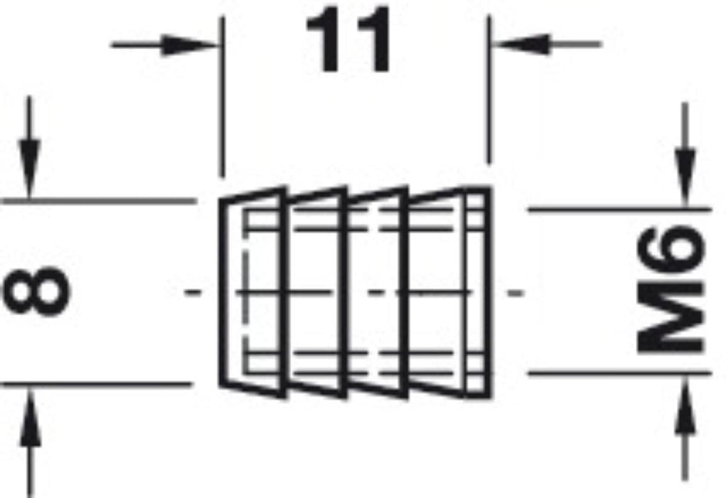 BUSHING BRASS M6