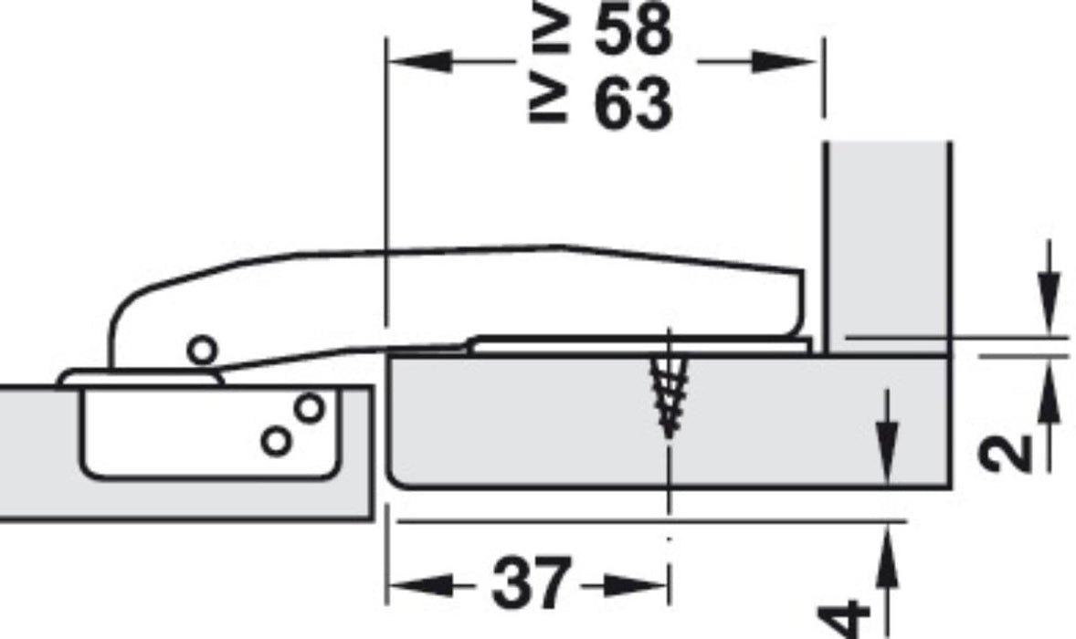 HINGE FRONT FRAME 2 PCS HÄFELE