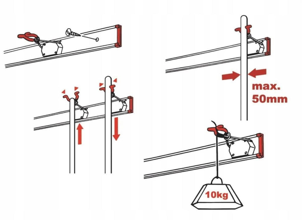 ARRANGEMENT RAIL BRUNS 5 PCS. CLIPS 750