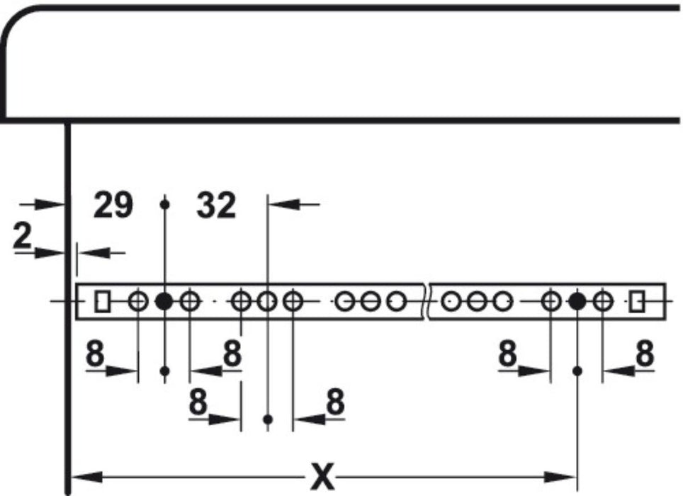 BALL GUIDE SET 310MM HÄFELE