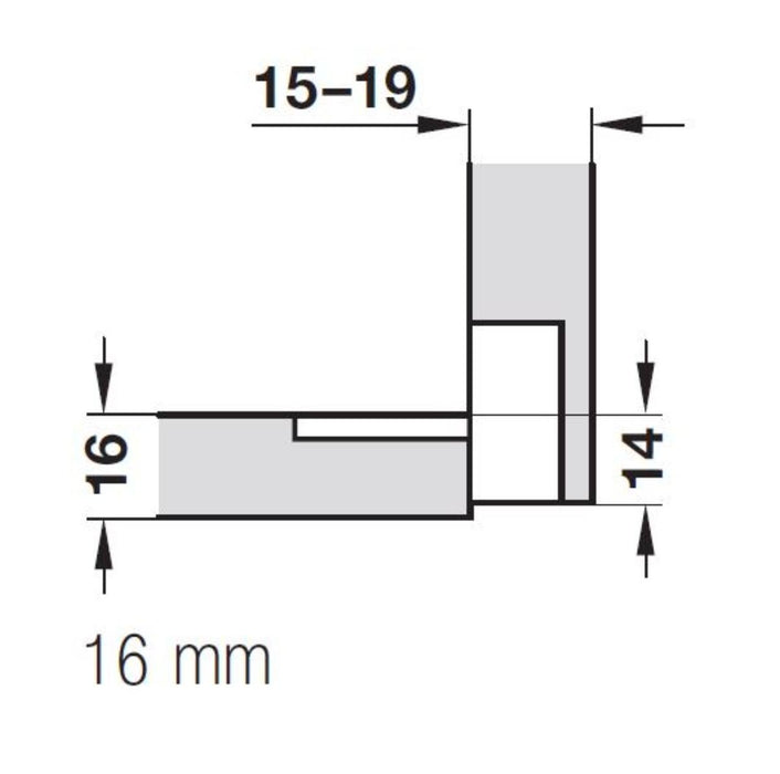 FLAP DOOR HINGE 2PCS. HÄFELE