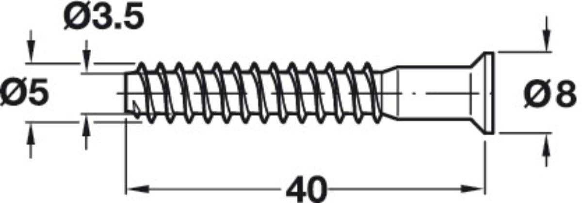 SCREW FOR FURNITURE ASSEMBLY 5X50MM 50PCS.