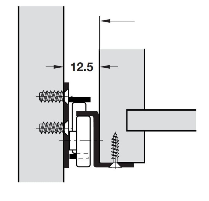DRAWER GUIDE ROLLERS 400MM HÄFELE