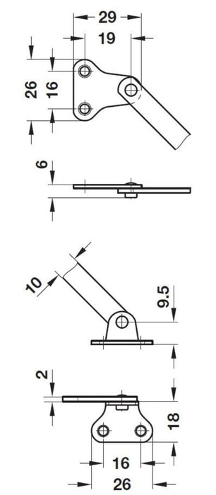300MM HÄFELE FLAP DOOR SCISSORS