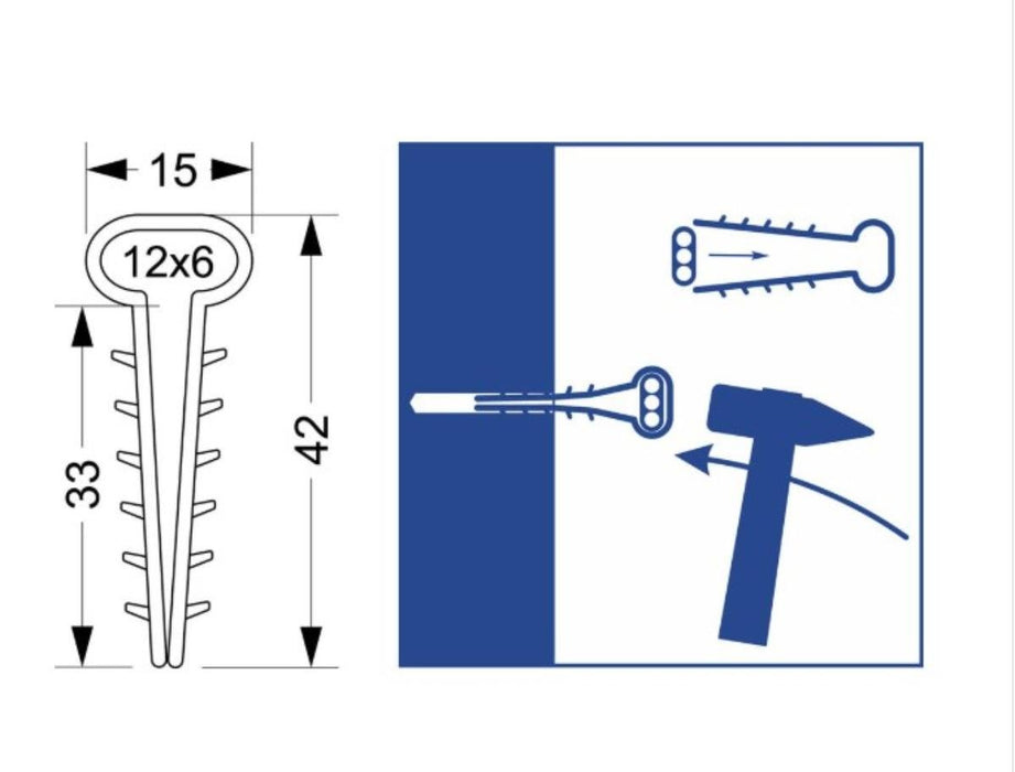 DOWEL/BRIDGE CABLE 3X2.5 100PCS.