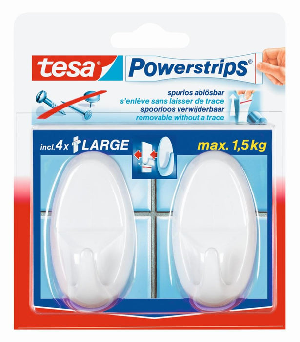 HANGERS OVAL WHITE 2PCS.