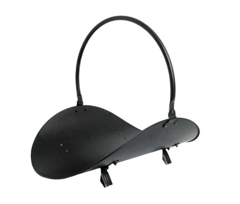 METAL BASKET FOR WOOD BLACK