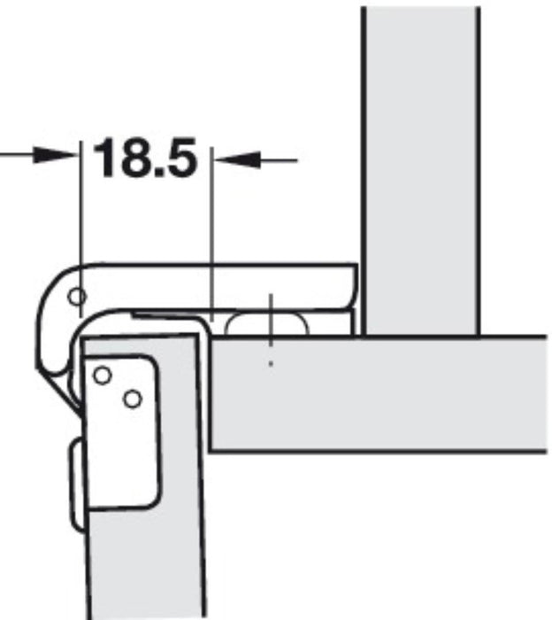 HINGE FOR WOOD FRONT ASSEMBLY F26 HÄFELE