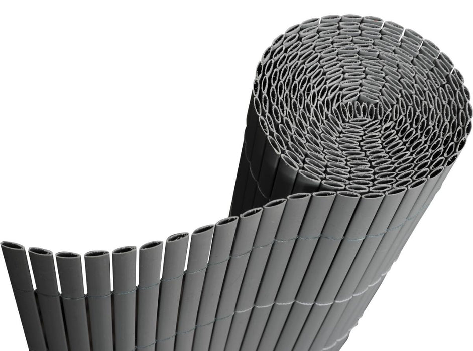PVC FENCE PANEL 'BAMBOO' 1.5MX3M GREY