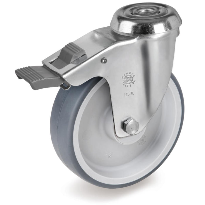 WHEEL F125 SWIVEL BRAKE