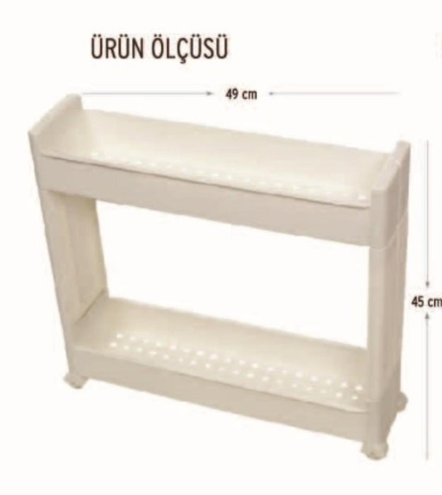 SHELF UNIT UNIVERSAL 2 FLOOR WHITE
