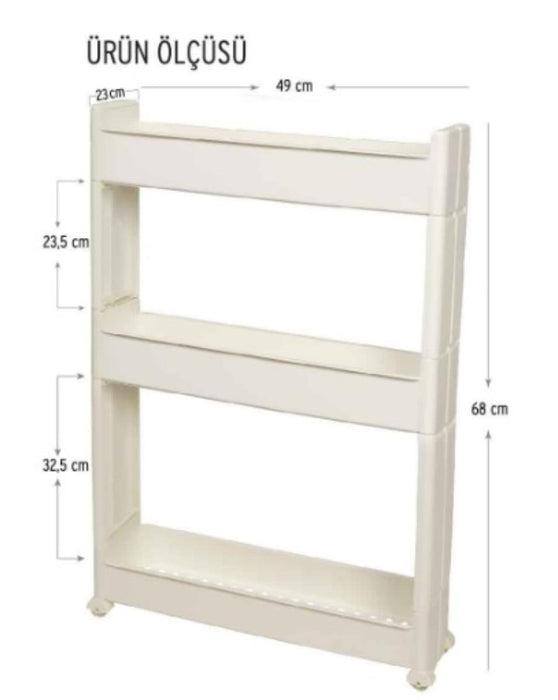 SHELF UNIT UNIVERSAL 3 FLOOR WHITE