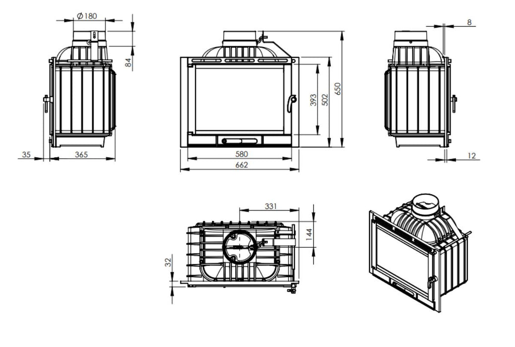 NORDFLAM CORNO CAMERA 13 KW WITH VALVE