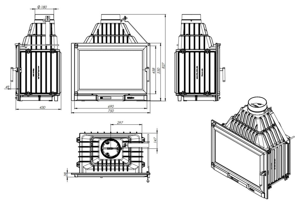 CHAMBER NORDFLAM REMUS 16 KW WITH VALVE