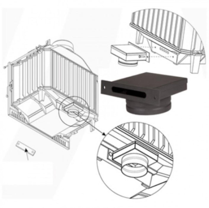 OUTDOOR AIR ADAPTER FOR FIREPLACE
