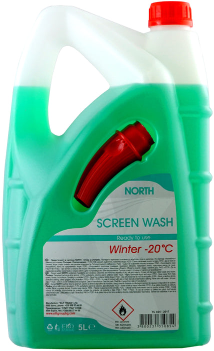 Готова течност за чистачки NORTH -20C 5L