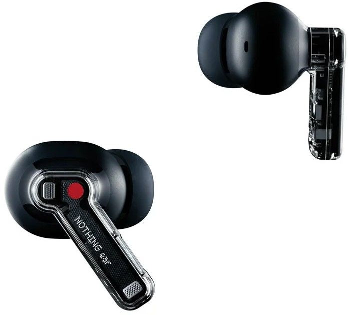 Headphones with Microphone Nothing A10600061 Black Transparent