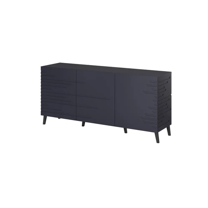 Nova chest of drawers 155x40x72 Garnet Mat - Chests of drawers made of furniture boardKOY-ZPM<<<ChestsKOY<<<ActionPL