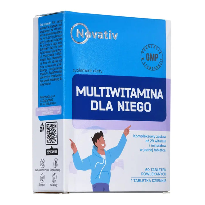 Novativ Multivitamin for Him 60 film-coated tablets - Dietary supplementsOIS-SUP<<<SupplementsOIS<<<ActionPL