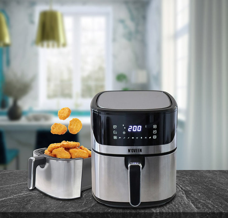 Hot air fryer NOVEEN AF550 6.5 l 1600 W Black, Silver