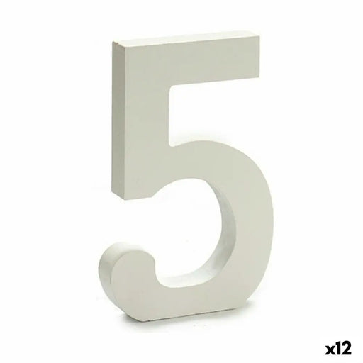 Number Pincello 5 White 1,8 x 21 x 17 cm (12 Units) - Декорация и Осветление<<<Дом Градина<<<BigBuy&&&Други артикули за