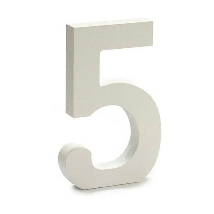 Number Pincello 5 White 1,8 x 21 x 17 cm (12 Units) - Декорация и Осветление<<<Дом Градина<<<BigBuy&&&Други артикули за