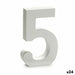 Number Pincello 5 White 2 x 16 x 14,5 cm (24 Units) - Декорация и Осветление<<<Дом Градина<<<BigBuy&&&Други артикули за