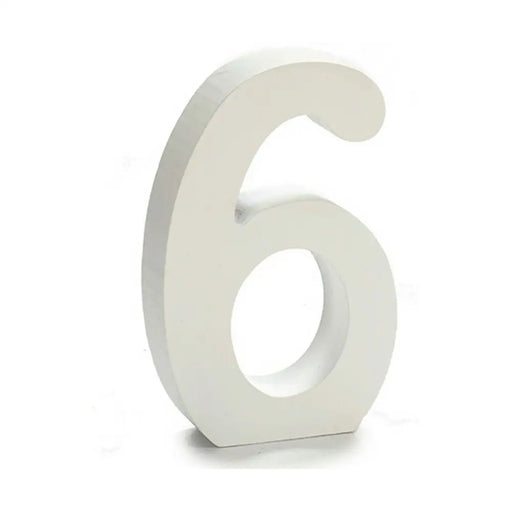 Number Pincello 6 White 2 x 16 x 14,5 cm (24 Units) - Декорация и Осветление<<<Дом Градина<<<BigBuy&&&Други артикули за