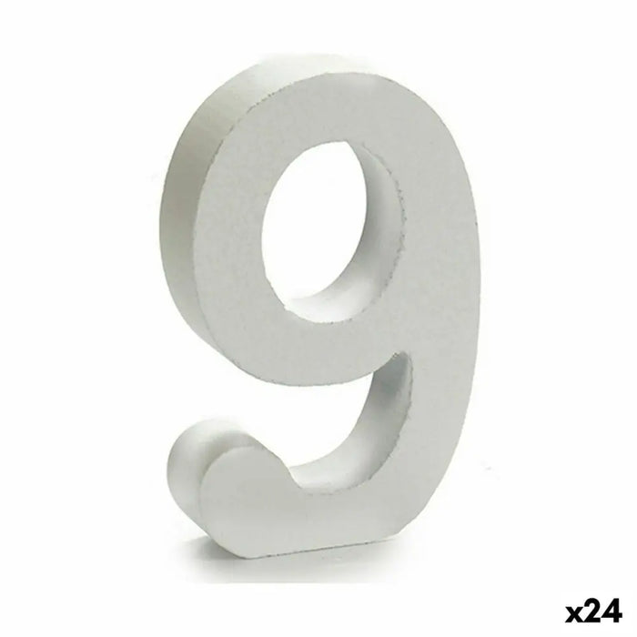 Number Pincello 9 White 2 x 16 x 14,5 cm (24 Units) - Декорация и Осветление<<<Дом Градина<<<BigBuy&&&Други артикули за