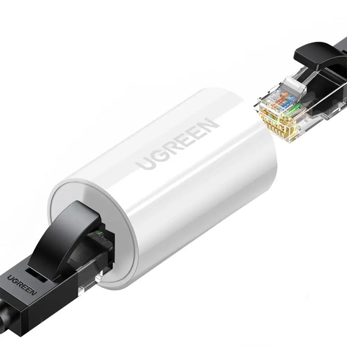 NW116 connector for RJ45 Cat. twisted pair network cables. 5e/6 up to 100m 1Gb/s - white - Network adapters<<<HurtelXML