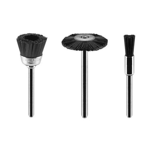 NYLON WIRE BRUSH SET 3 PIECES GRAPHITE 55H068 - Аксесоари за dremel<<<Консумативи за електроинструменти<<<Инструменти и