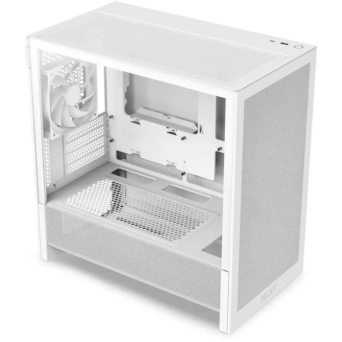 NZXT H3 Flow 2025 All White Micro-ATX Tower Case - Кутии за компютри<<<Компютърни компоненти<<<ValiAPI&&&Компютър Мрежи