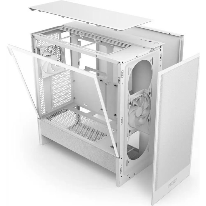 NZXT H5 Flow Midi Tower White - Кутии за компютри<<<Компютърни компоненти<<<ValiAPI&&&Computer