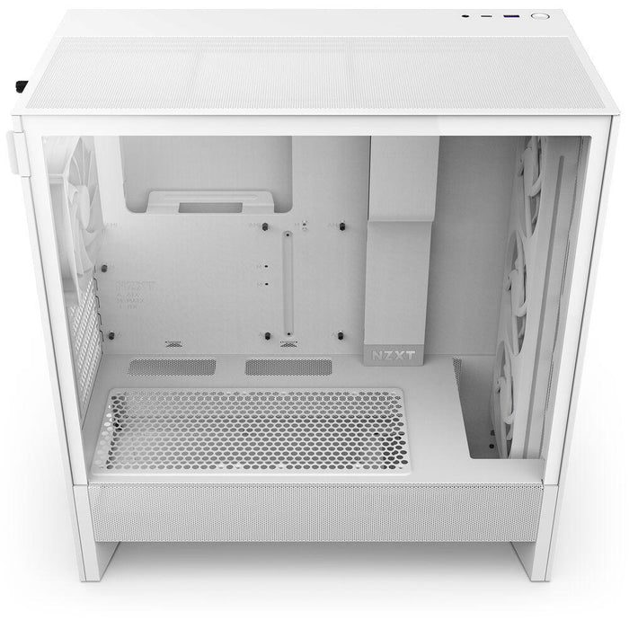 NZXT H5 Flow RGB 2024 White Mid-Tower Case - Кутии за компютри<<<Компютърни компоненти<<<ValiAPI&&&Системни