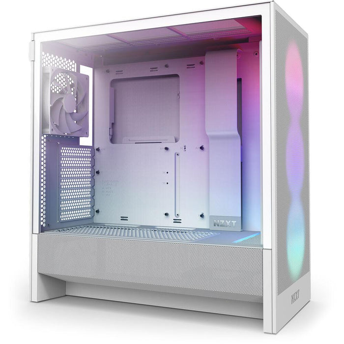 NZXT H5 Flow RGB 2024 White Mid-Tower Case - Кутии за компютри<<<Компютърни компоненти<<<ValiAPI&&&Системни