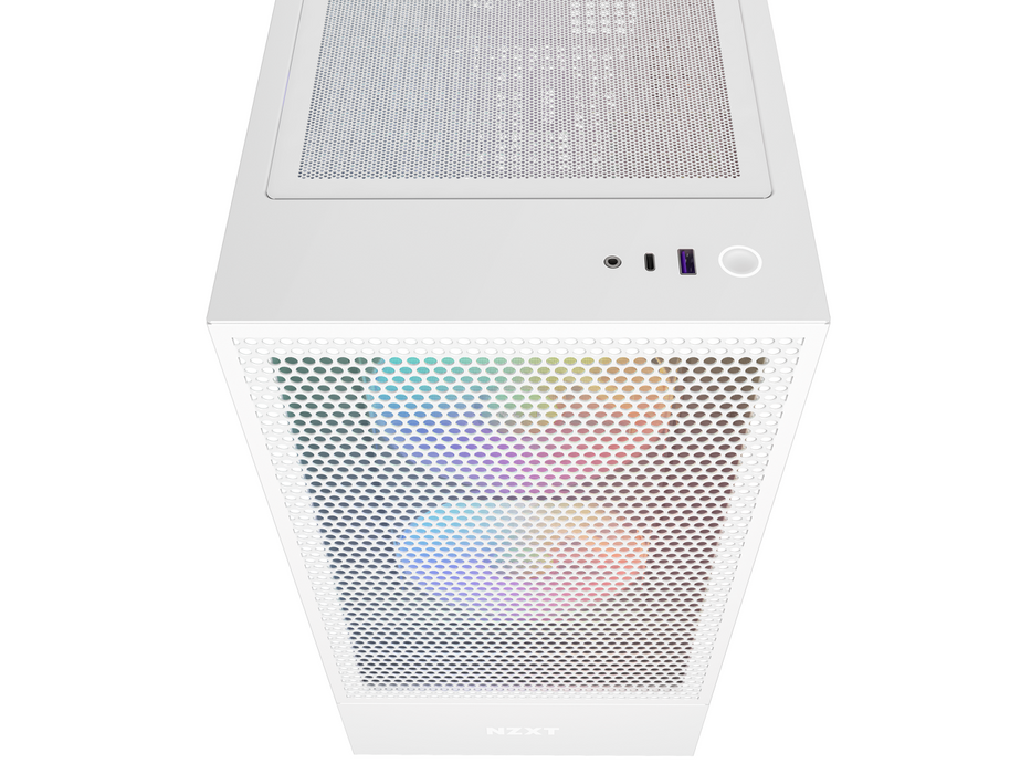 NZXT H5 Flow RGB Matte White Mid-Tower Case - Кутии за компютри<<<Компютърни компоненти<<<ValiAPI
