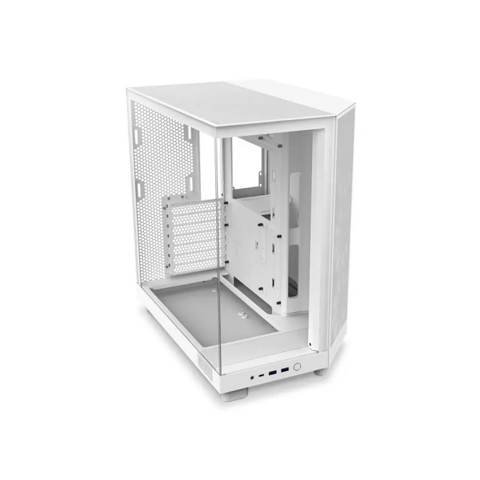 NZXT H6 Flow Matte White Case - Middle Tower - Кутии за компютри<<<Компютърни компоненти<<<ValiAPI&&&Компютър Мрежи и